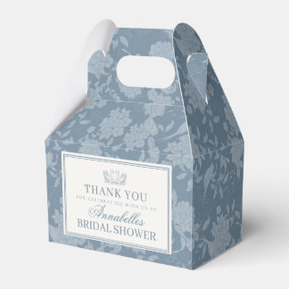Caja Para Regalos Mantel de Encaje Azul Vintage Floral Shower Nupcia