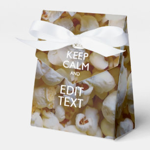 Caja Para Regalos MANTENER LA CALMA Y el texto sobre el palomitas de