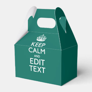 Caja Para Regalos Mantener la calma y tu texto sobre el acento turqu