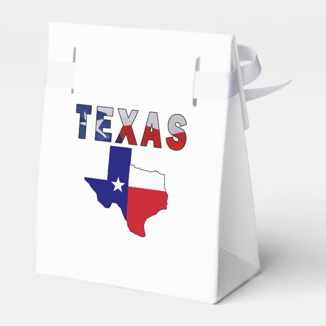 Caja Para Regalos Mapa de bandera con Texas (Reverso)