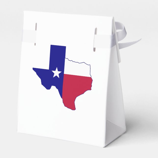 Caja Para Regalos Mapa de bandera de Texas (Reverso)