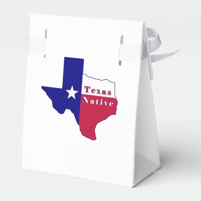 Caja Para Regalos Mapa de bandera nativa de Texas (Reverso)