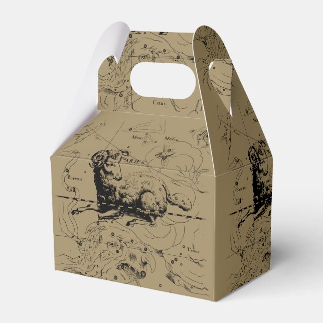 Caja Para Regalos Mapa de constelación de Aries Hevelius alrededor d (Reverso)