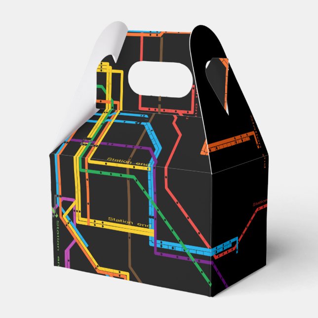 Caja Para Regalos Mapa del metro de la ciudad (Front Side)