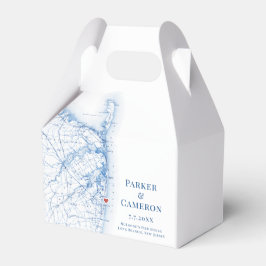 Caja Para Regalos Mapa elegante del mapa del Boda de la Rama Larga d