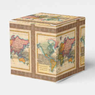 Caja Para Regalos Mapa mundial de los antiguos continentes de los añ