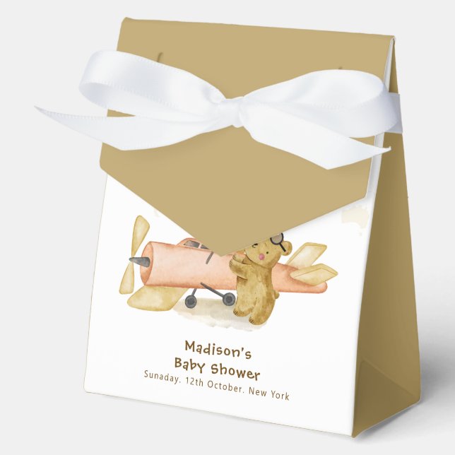 Caja Para Regalos Mapa Mundial del Explorador del Oso Avión Chupete  (Anverso)