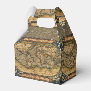 Caja Para Regalos Mapa Mundial Viaje Antiguo Ortelius Europa