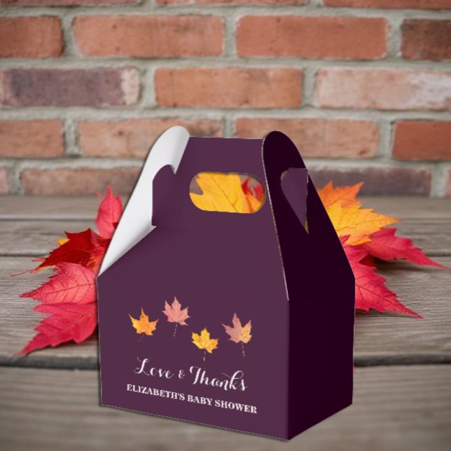 Caja Para Regalos Maple Leaves Cae Baby Shower (Subido por el creador)