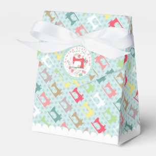 Caja Para Regalos Máquina de coser Love Silhuoette Azul