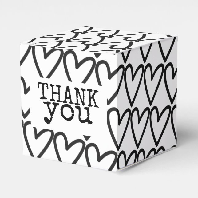 Caja Para Regalos Máquina de escribir Gracias Boda de patrones de co (Costado Anverso)