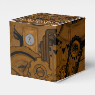Caja Para Regalos Maquinaria de Steampunk (cobre)