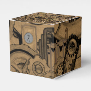 Caja Para Regalos Maquinaria de Steampunk (de latón)