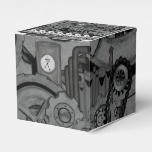 Caja Para Regalos Maquinaria de Steampunk (monocromática)