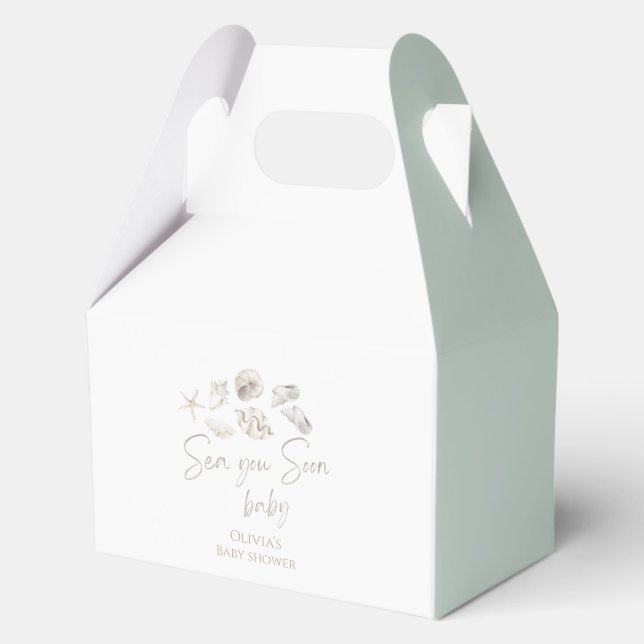 Caja Para Regalos Mar pronto bebé ducha (Anverso)