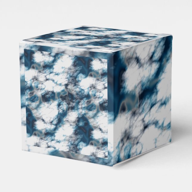 Caja Para Regalos Marble azul (Costado Anverso)