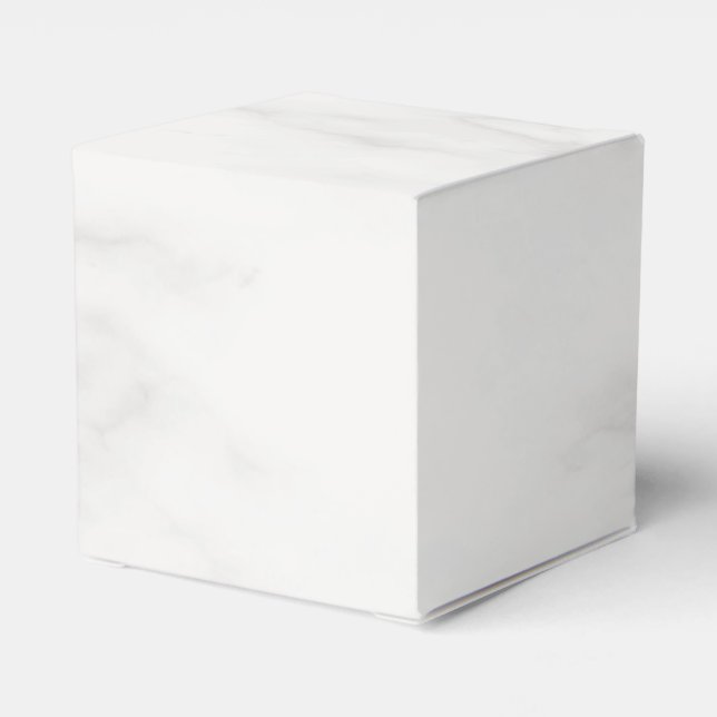 Caja Para Regalos Marble blanco elegante plantilla moderna de moda (Reverso Costado)