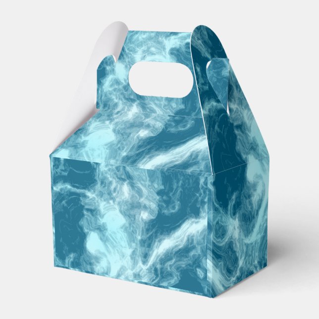 Caja Para Regalos Marble de agua azul (Front Side)