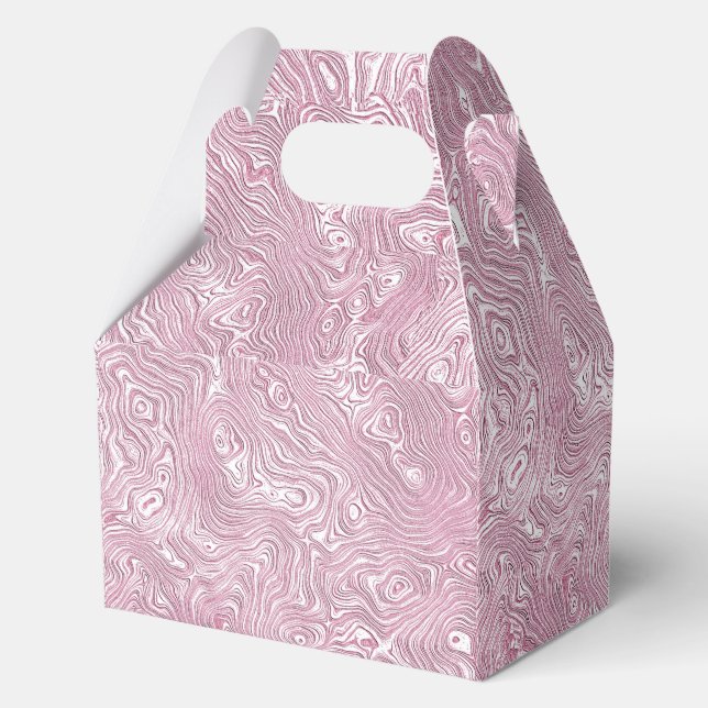 Caja Para Regalos Marbled Silk Moire Pattern in Dusty Pink (Anverso)