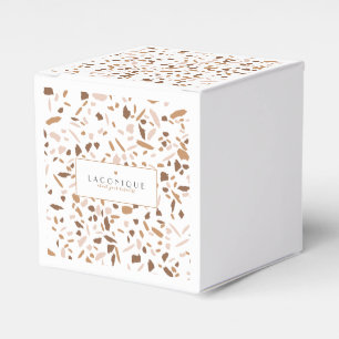 Caja Para Regalos Marca de mosaico minimalista Beige Terrazzo