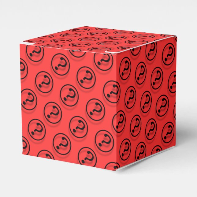 Caja Para Regalos Marcas de preguntas (Costado Anverso)
