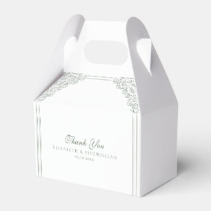 Caja Para Regalos Marco de color verde vintage silenciado favorece a