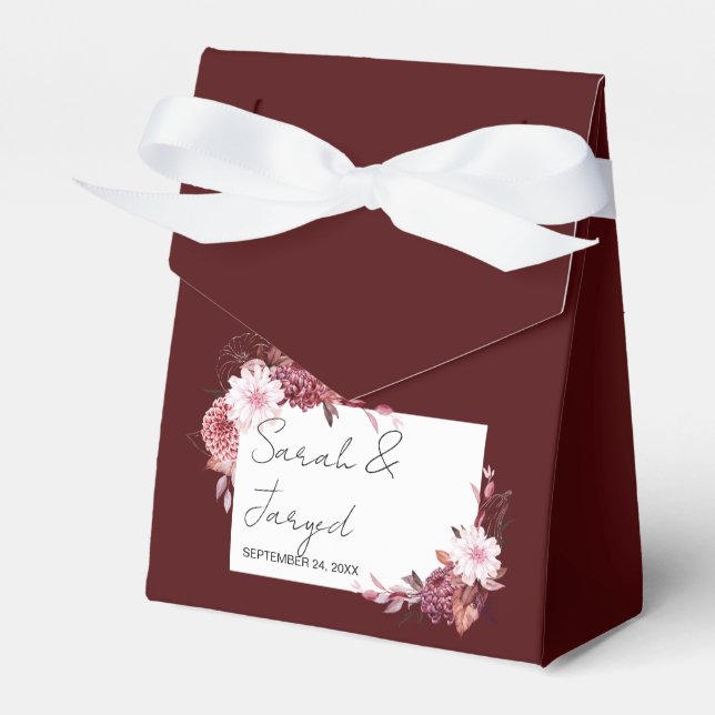 Caja Para Regalos Marco de flores de otoño (Front Side)