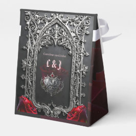 Caja Para Regalos Marco de Rosa de Boda Gótica Elegante