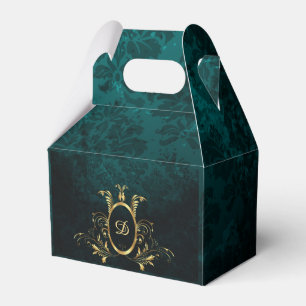 Caja Para Regalos Marco dorado Damask de lujo personalizado