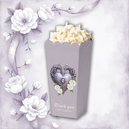 Caja Para Regalos Marco floral con corazón y rosas blancas