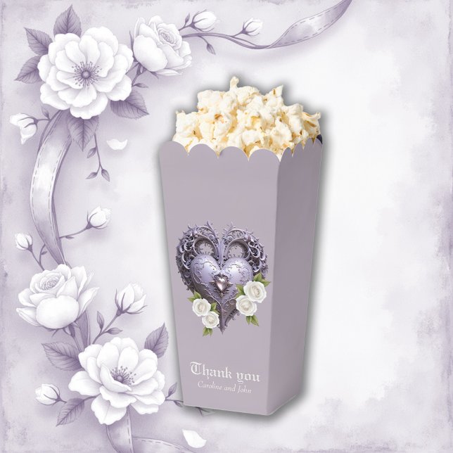 Caja Para Regalos Marco floral con corazón y rosas blancas (Subido por el creador)