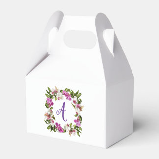 CAJA PARA REGALOS MARCO FLORAL DE ORQUÍDEA