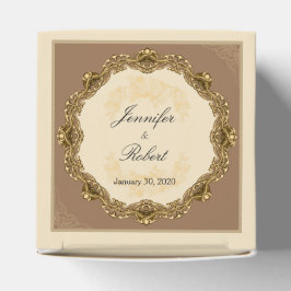 Caja Para Regalos Marco victoriano en Boda dorado