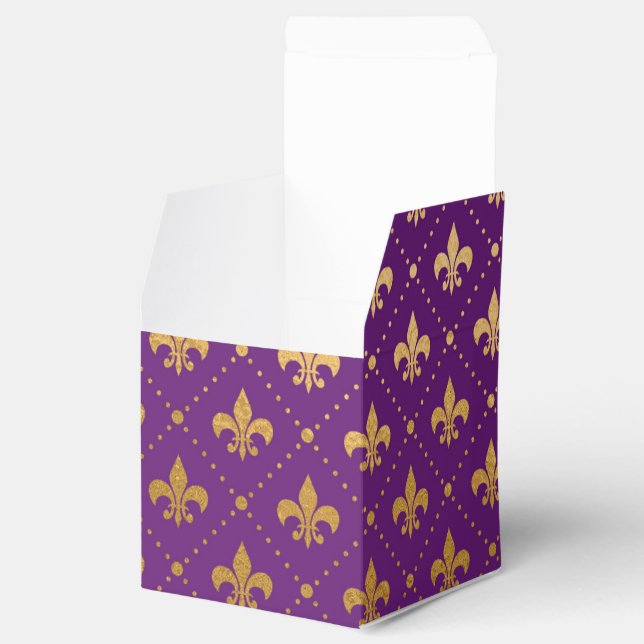 Caja Para Regalos Mardi Gras Elegant Golden Fleur De Lis (Abierto)