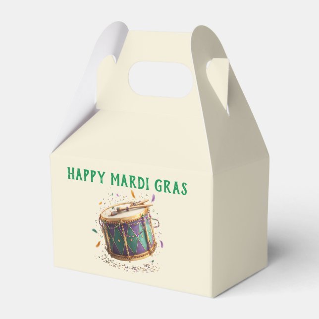 Caja Para Regalos Mardi Gras Festive Drum (Front Side)