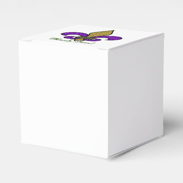 Caja Para Regalos Mardi Gras Fleur De Lis (Costado Anverso)