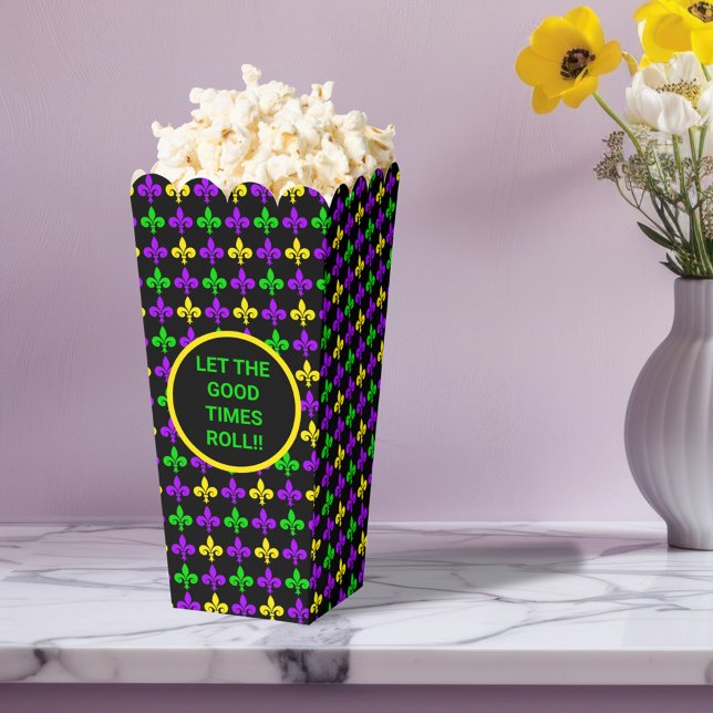 Caja Para Regalos Mardi Gras Fleur de Lis Pattern Personalizado Box (Subido por el creador)