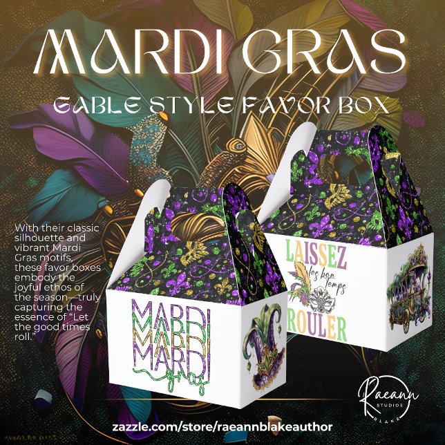 Caja Para Regalos Mardi Gras Gable Favor Box (Subido por el creador)
