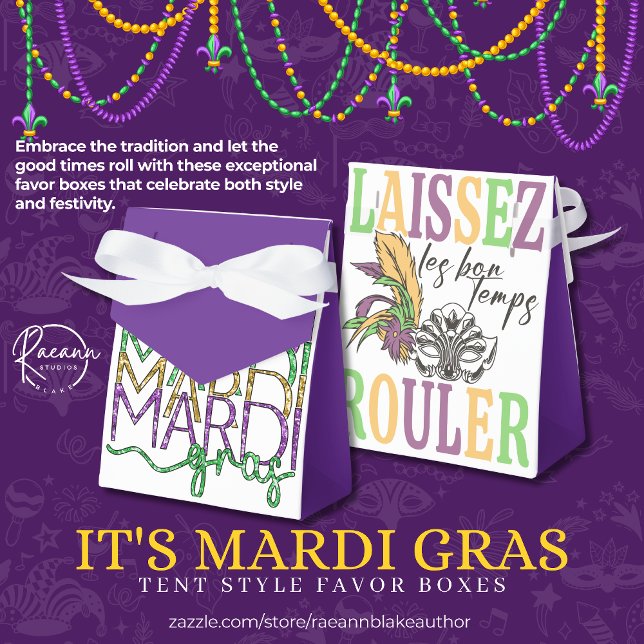 Caja Para Regalos Mardi Gras Tent Style Favor Boxes (Subido por el creador)