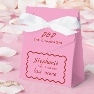 Caja Para Regalos Marea ancha rosa y rojo pop el champán