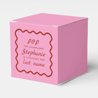 Caja Para Regalos Marea ancha rosa y rojo pop el champán