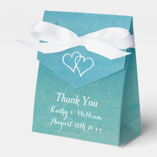 Caja Para Regalos Marea azul turquesa marina acuarela boda