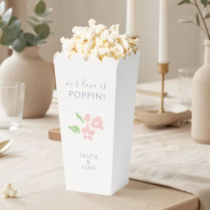 Caja Para Regalos Marfil Palomitas de boda con flores en acuarela