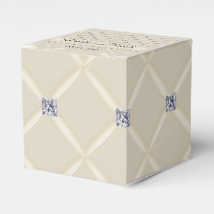 Caja Para Regalos Marfil Quilted Bling Diamond Posh Wedding Favor Bo