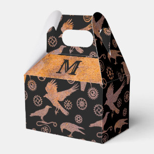 Caja Para Regalos Márgenes de rusto de vapor y horquilla monográfica