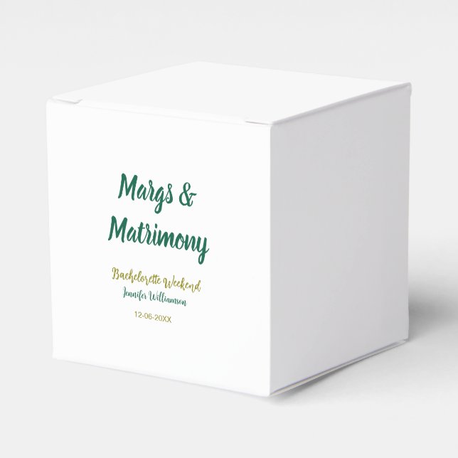 Caja Para Regalos Margs y matrimonio agregar nombre fecha despedida  (Costado Anverso)