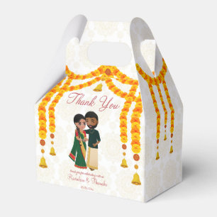 Caja Para Regalos Marigold garlands campanas con el personalizado Ta