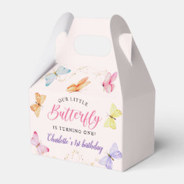 Caja Para Regalos Mariposa acuarela Primer cumpleaños