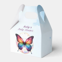 Caja Para Regalos Mariposa arco iris Baby Shower Gracias