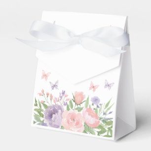 Caja Para Regalos Mariposa de color rosa y morado pastel